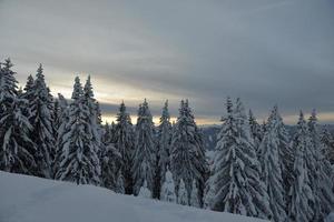 paisaje de montaña de invierno foto