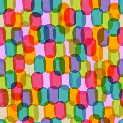 Geometrical background with uneven circles. Abstract round seamless pattern. Hand drawn dots pattern isolated on background.