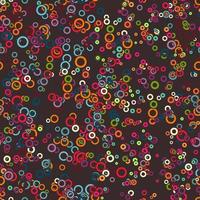 Festive seamless pattern with colorful round paint splatters. Messy overlay circles background. Dotted texture. Chaotic grunge dot. Geometric wrapping paper. vector