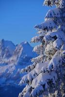 paisaje de invierno de montaña foto