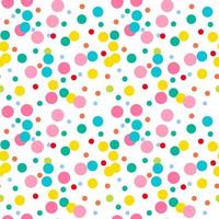 Geometrical background with uneven circles. Abstract round seamless pattern. Hand drawn dots pattern. Dotted background. vector