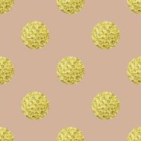 Gold polka dot seamless pattern. Geometrical background with hand drawn golden circles vector