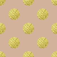 Gold polka dot seamless pattern. Geometrical background with hand drawn golden circles vector