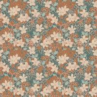 Abstract colorful messy doodle flower seamless pattern. Fantasy floral background. Ditsy floret texture. vector