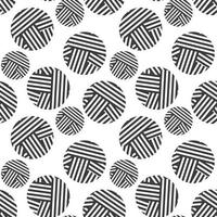 Abstract messy linear dot, circles, geometrical seamless pattern. Striped background. vector