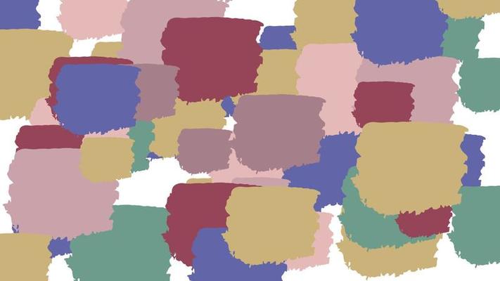 Fantasy messy doodle geometric shapes background. Abstract card, layout. Creative landing page or business background. Advertisement cover.