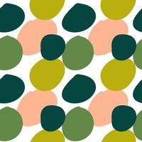 Geometrical background with uneven circles. Abstract round seamless pattern. Hand drawn dots pattern. Dotted background. vector