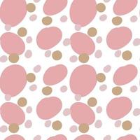Geometrical background with uneven circles. Abstract round seamless pattern. Hand drawn colorful dots pattern. vector
