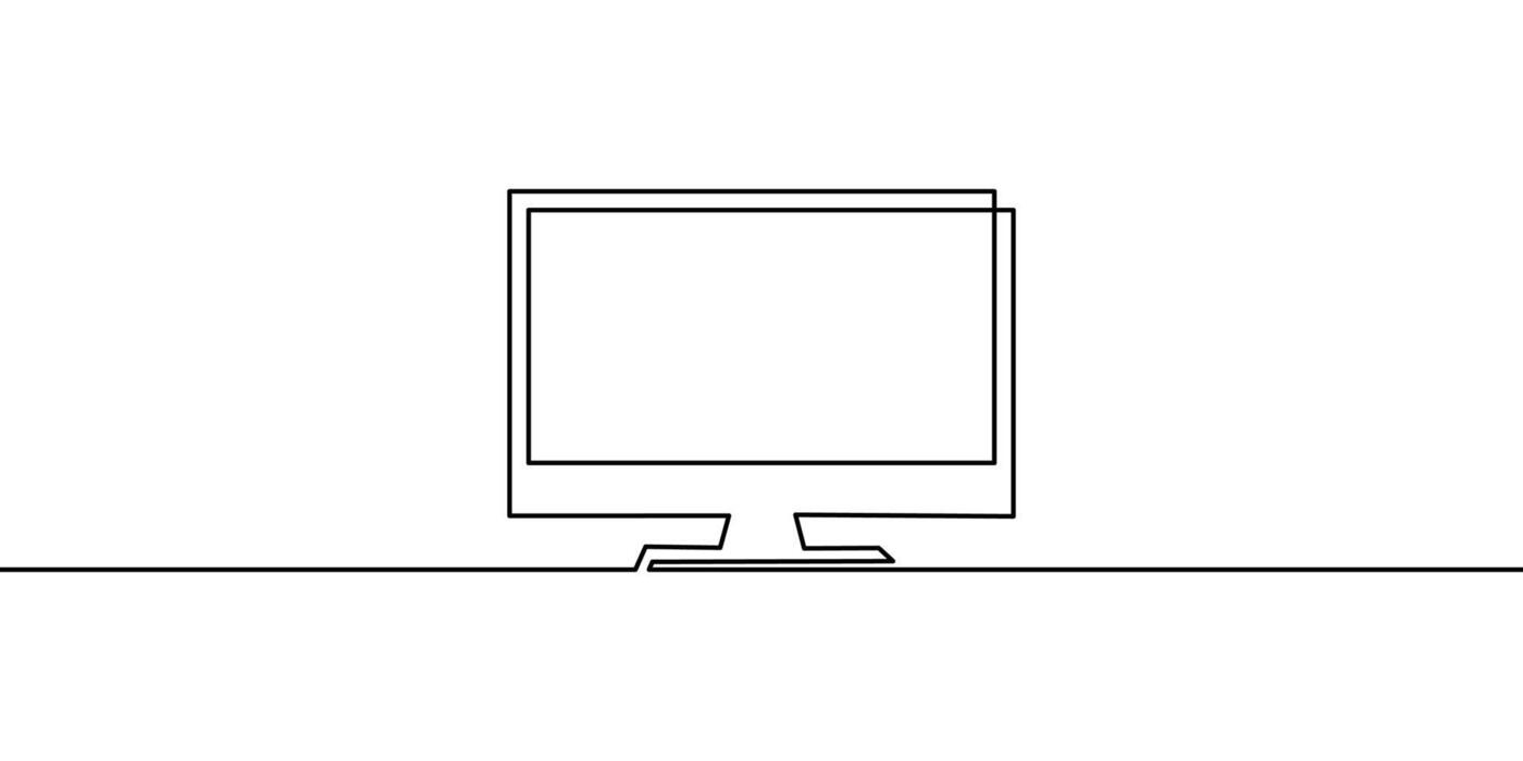 Continuous Line Computer Vector Art, Icons, and Graphics for Free Download