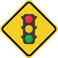 Traffic light sign icon on white background. vector