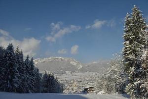 paisaje de montaña de invierno foto