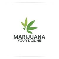 logo design marijuana abstract vector