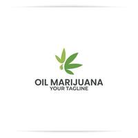 logo design cannabis oil vector