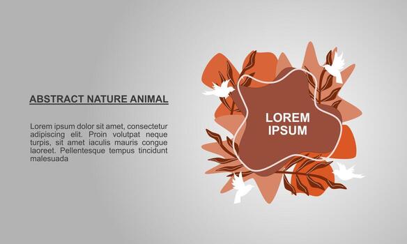 abstract shapes with scenes of nature or animals in their element vector