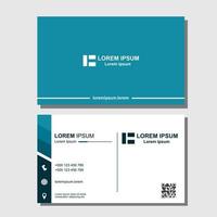 Modern business card white and blue corporate professional blue vector