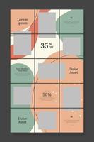 vector de plantilla de rompecabezas de publicación de redes sociales, fondo, resumen.