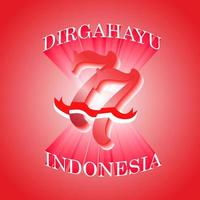 indonesia independence day 77 in 17 august vector