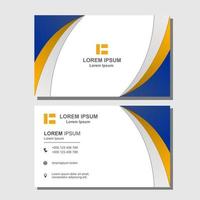 Blue business card template with modern corporate concept creative elegant name card and business card design vector