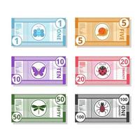 Fake Paper Money Collections vector