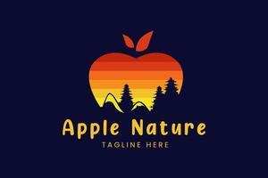 Apple Nature modern logo template vector