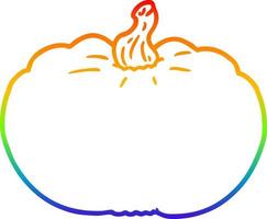 rainbow gradient line drawing cartoon pumpkin vector