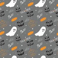 Halloween orange festive seamless pattern vector