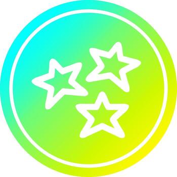star shapes circular in cold gradient spectrum vector