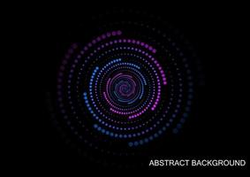 abstract background spiral circle style pink and blue color tone for black background vector