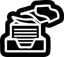 office paper stack icon vector