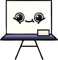 gradient shaded cartoon white board vector