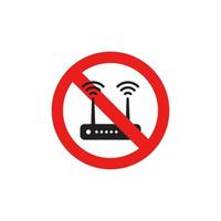 Prohibition Router Icon EPS 10 vector