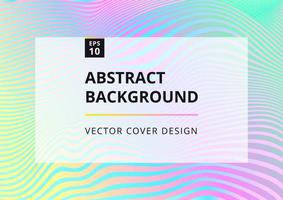 Abstract geometric wavy background with holographic gradient. Trendy fluid flow shapes composition. Modern design template for brochure, poster, baner and presentation. Vector illustration