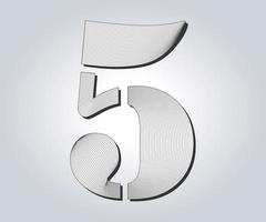 5, Numeric Guilloche Design vector