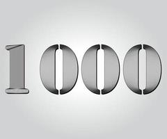 1000, Numeric Guilloche Design vector