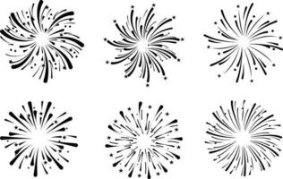 Fireworks Display for New year and all celebration. vector