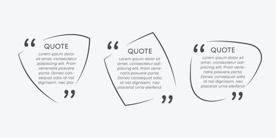 Quote box frame collection vector