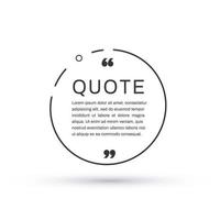 Circle Quote Frame Template vector