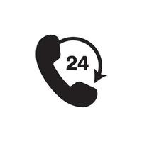 Call 24 Hours Icon EPS 10 vector