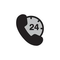 Call 24 Hours Icon EPS 10 vector