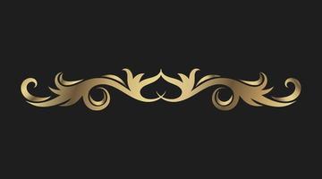 logo borde decoracion oro ornamento vector