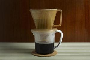 coffee drip cup on white table  for background image. photo