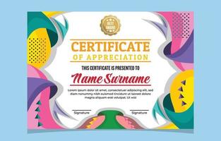 Colorful Appreciation Certificate vector