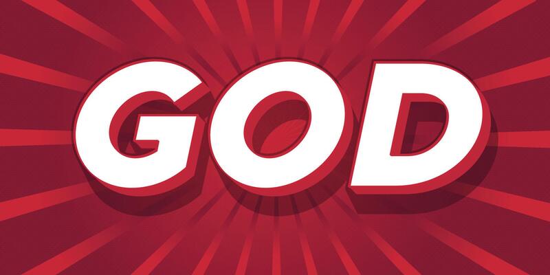 Hero vintage 3d vector lettering. Retro bold font, typeface. Pop art stylized text. Old school style letters. 90s, 80s comics poster, banner, t shirt typography design. Red dotted color background