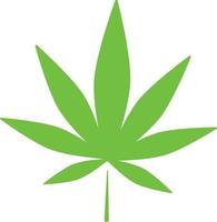 icono de hoja de cannabis sobre fondo blanco. vector