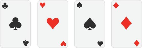 juego de cartas as sobre fondo blanco. vector