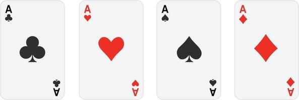 juego de cartas as sobre fondo blanco. vector