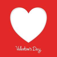 Heart shape on red background. vector
