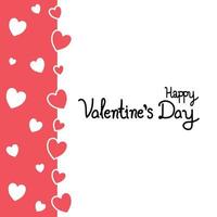 Happy Valentines Day background with hearts. vector