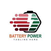 Battery Logo Design, Technology Charging Illustration, Company Brand Vector