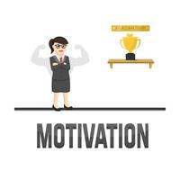 business woman secretary motivation design character on white background vector